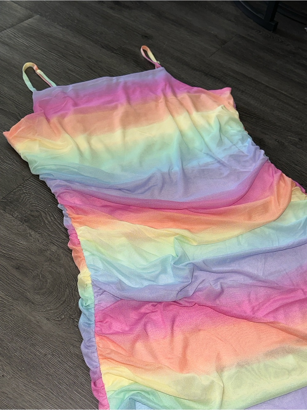 Live In Color Mesh Mini Dress - Picture 3 of 8